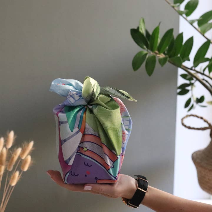COSMO - Cotton Furoshiki Gift Wrap - Medium for wholesale by Wrapuccino Ltd