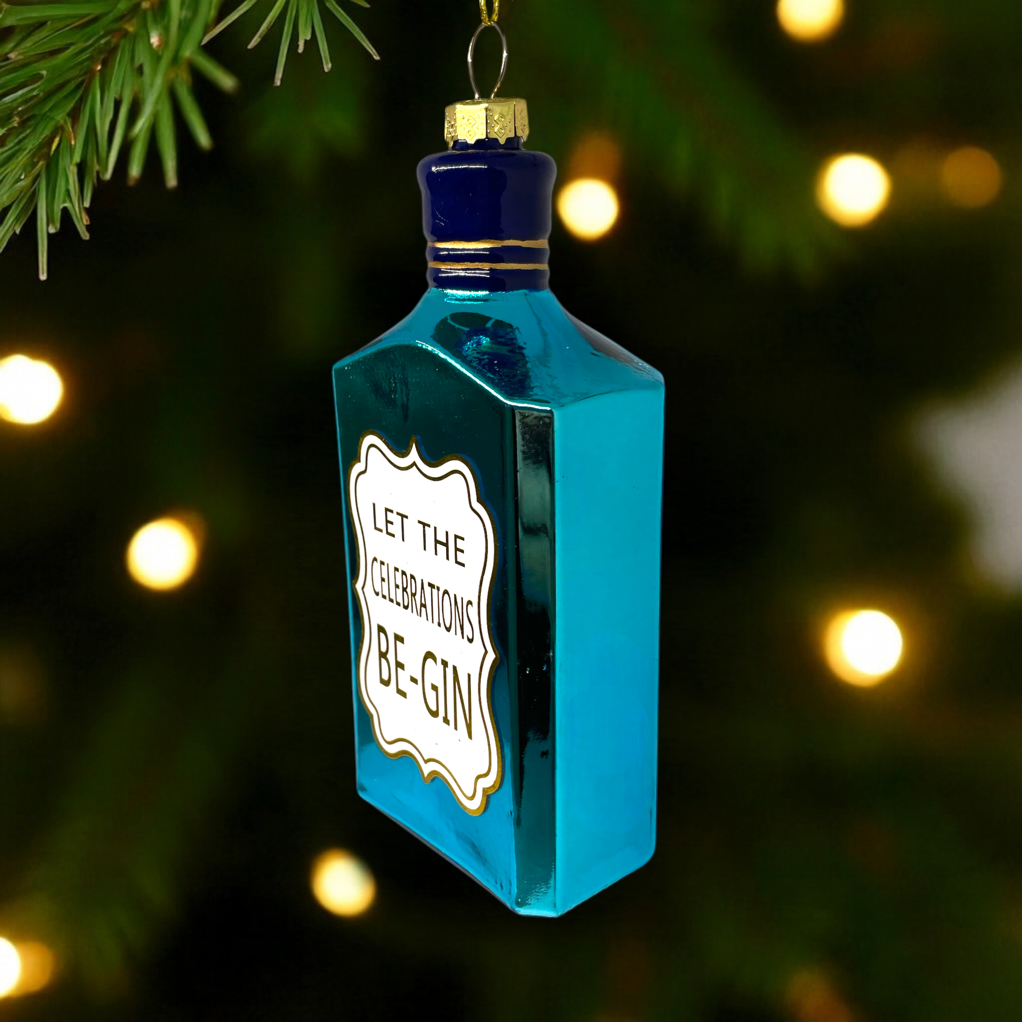 Noel Box - Wholesale Ornament - Gin Bottle Christmas Ornament – Glass Bar Décor4