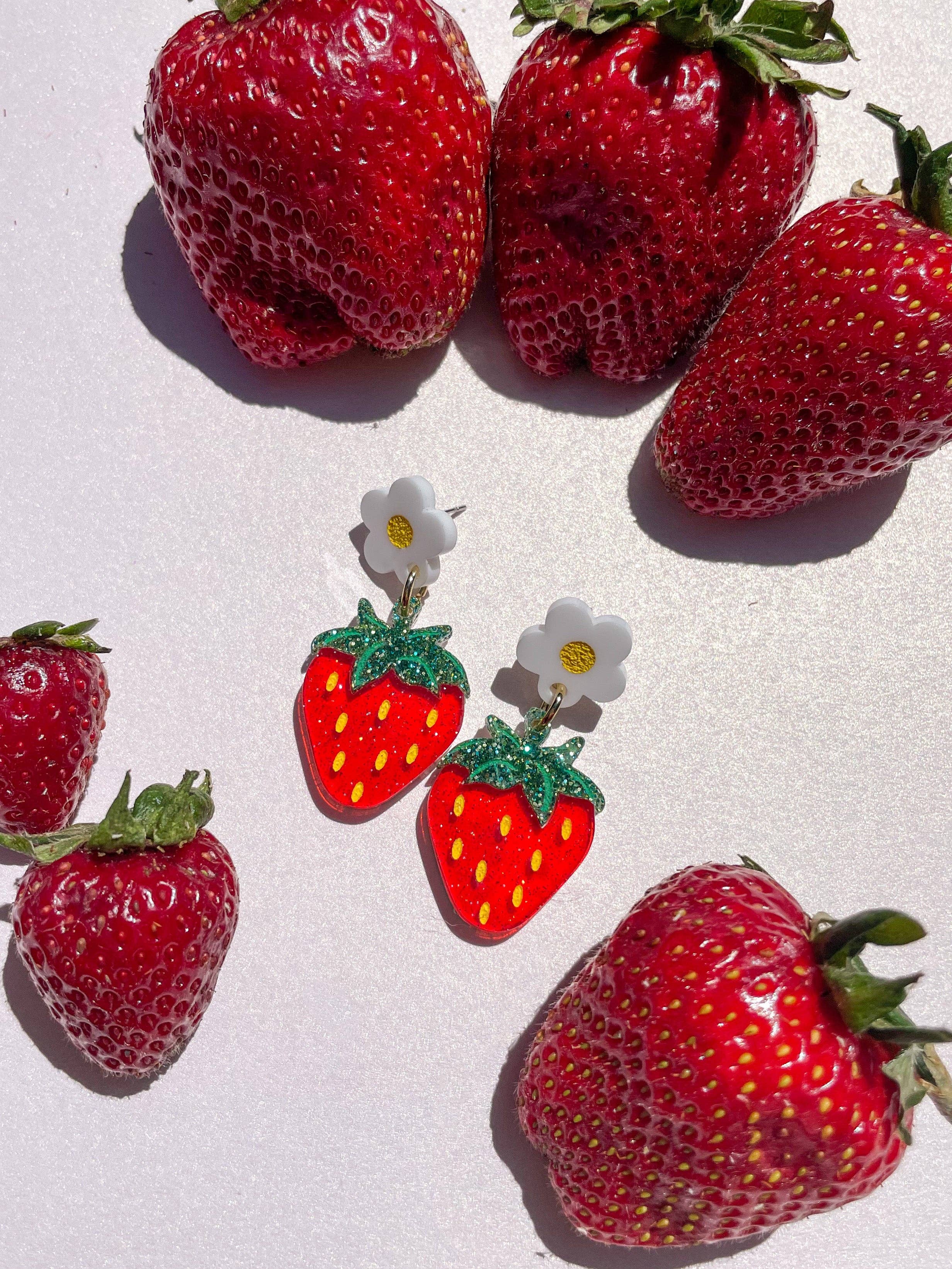 Sunnie Creative - Wholesale Dangle Earrings - Sweet Strawberry Dangle