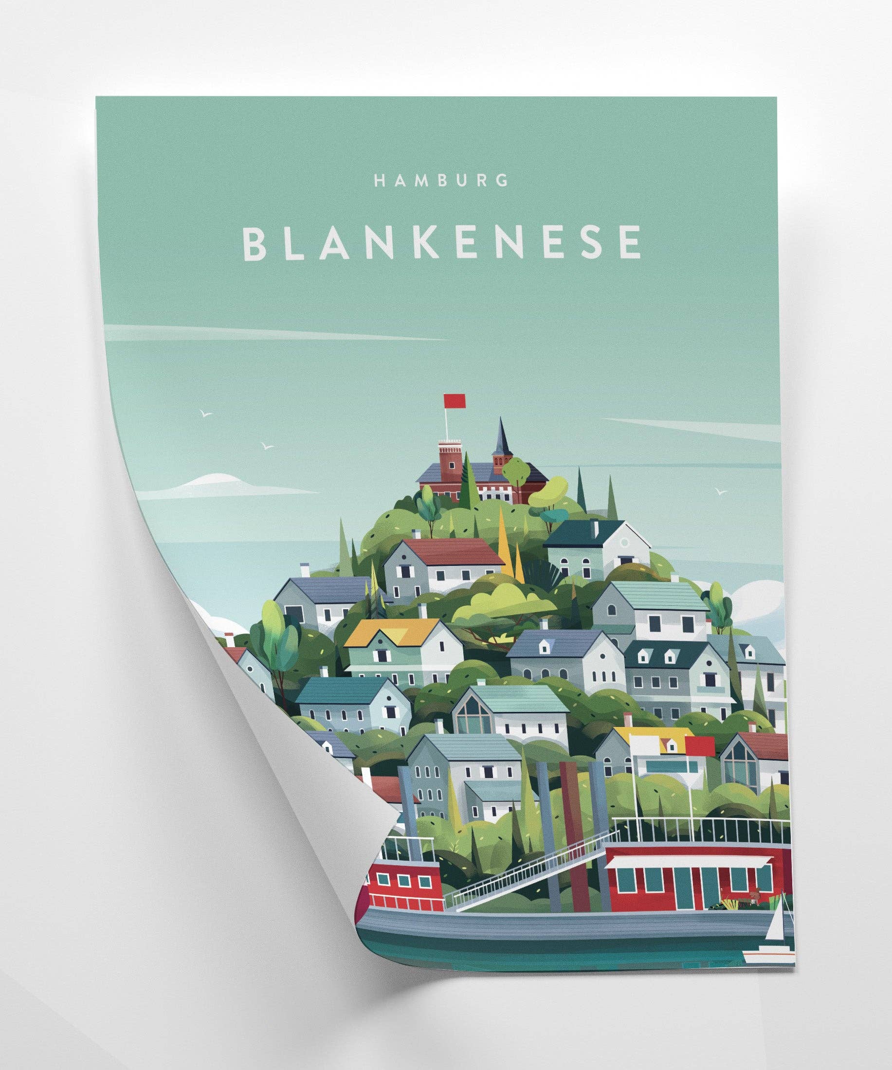 Müür - Venta al por mayor Pósteres - Póster Hamburg Blankenese1
