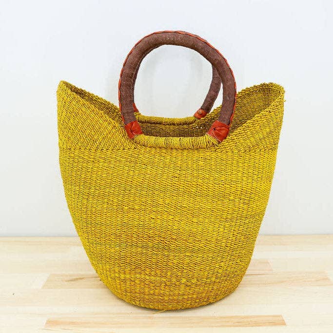 Gitzell FairTrade - Wholesale Grocery/Shopping Bag - U-Shopper Tote Basket Bag, Solid7