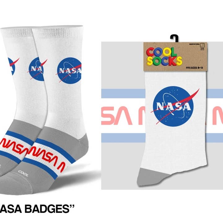 Nasa Badges Socks for wholesale by Cool Socks