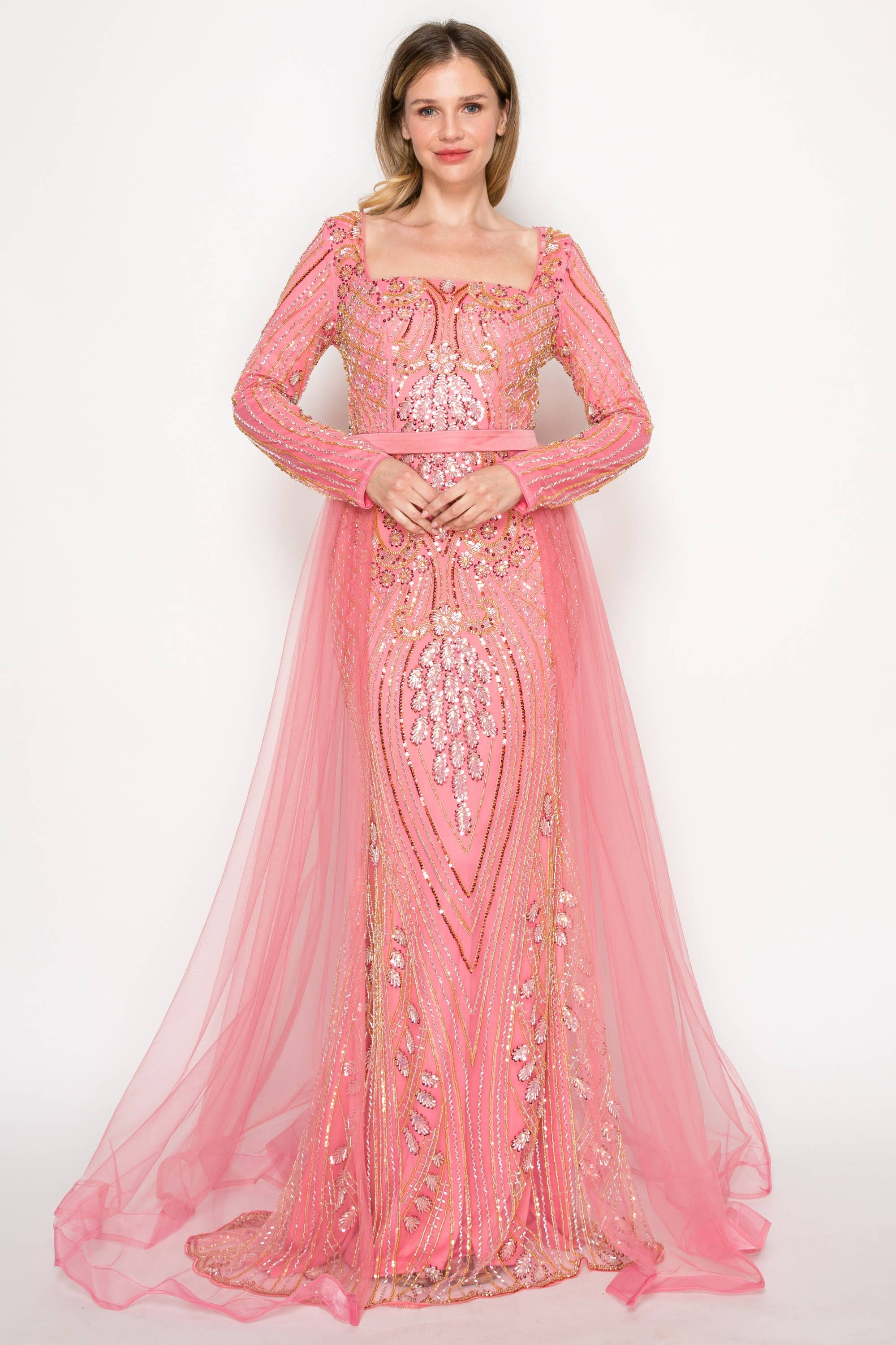 PINK Palace Petal dress S#3934 for wholesale on Faire