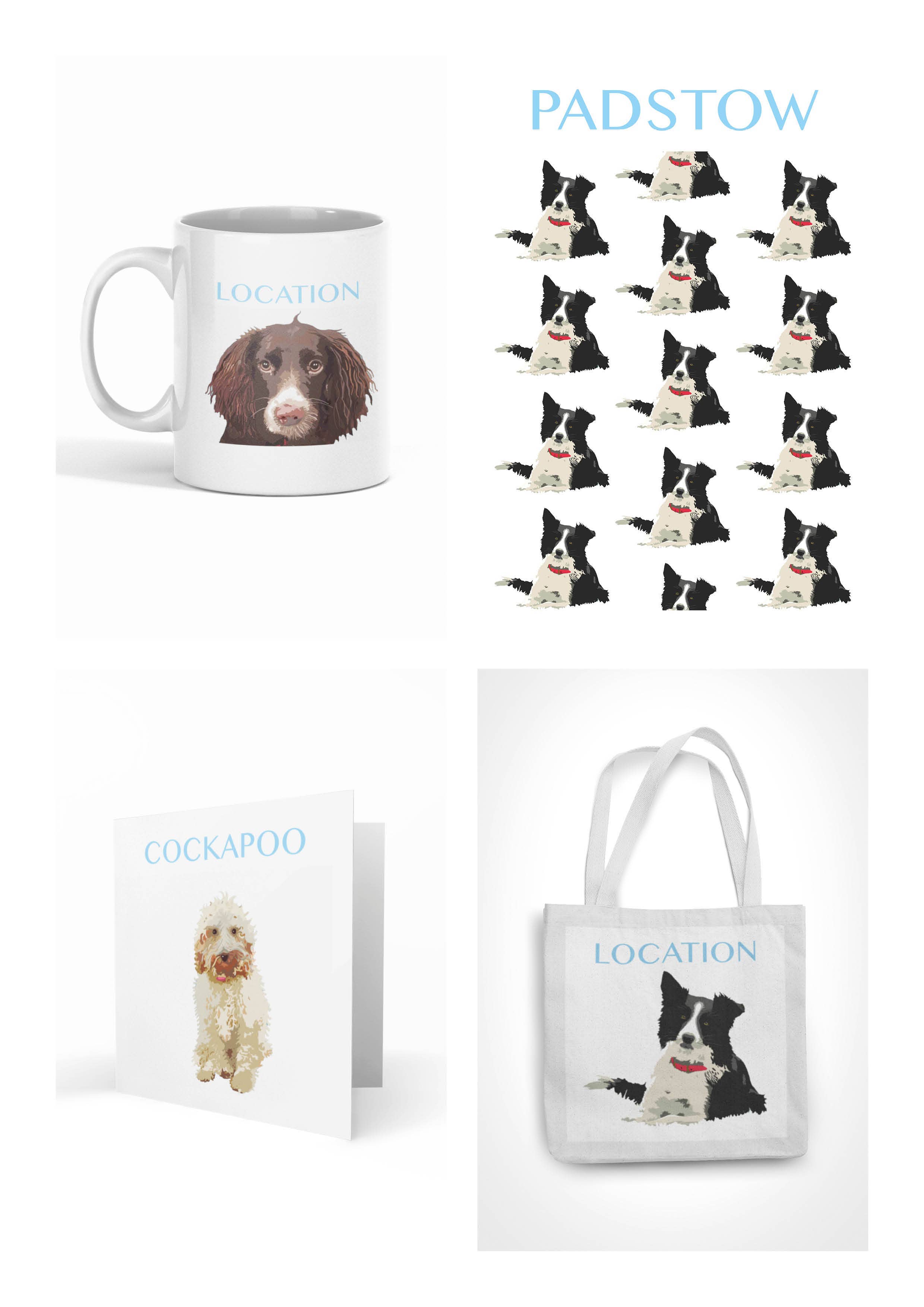 BETTY BOYNS MAPS – wholesale Tea towel – Repeat Pattern Tea Towels Customised To Any Location1