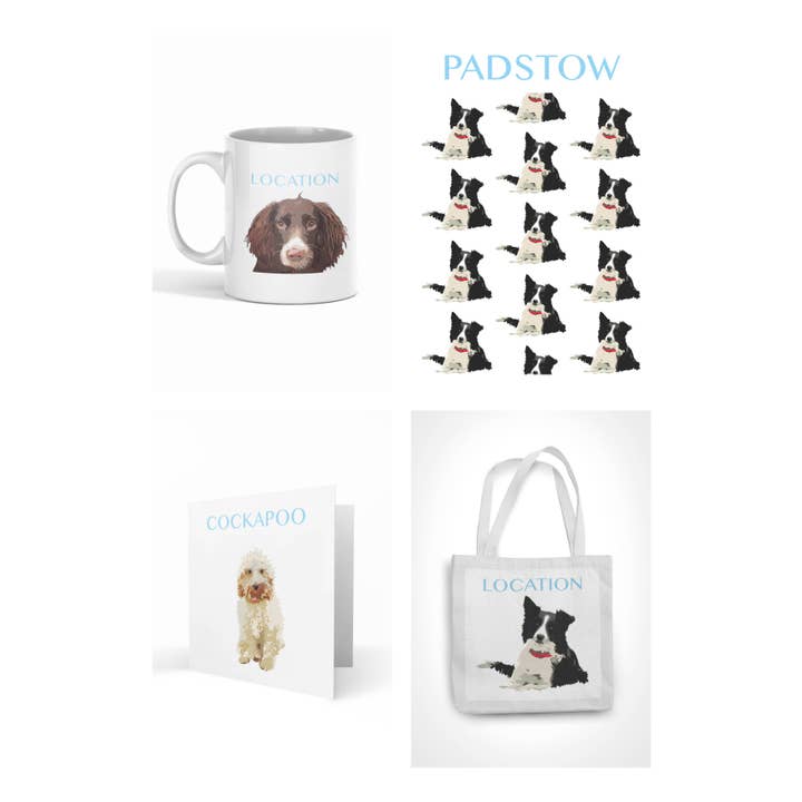 BETTY BOYNS MAPS – wholesale Tea towel – Repeat Pattern Tea Towels Customised To Any Location1