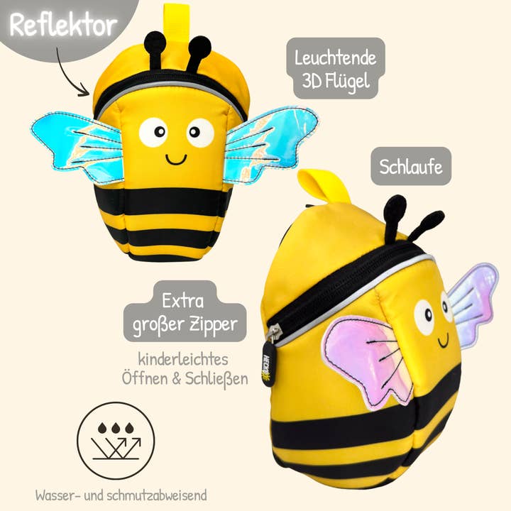 HECKBO - Wholesale Backpack - Kids - 2 in 1 Bicycle Bag & Backpack - Bee3