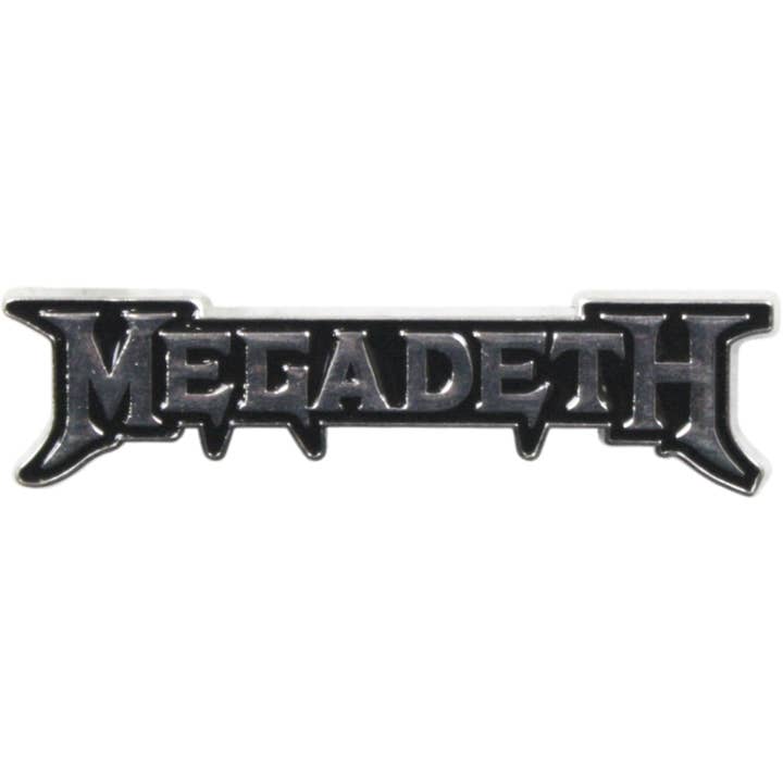 Square Deal Recordings & Supplies - Wholesale Lapel Pin/Button - Enamel Pin - Megadeth - Silver & Black Logo