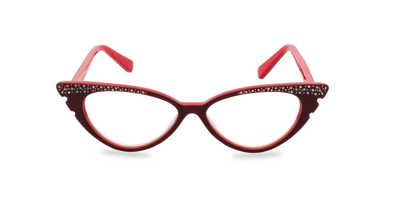 Retropeepers Ltd – Óculos - Mulher por atacado – Óculos Marilyn Cat Eye - Vinho Tinto0