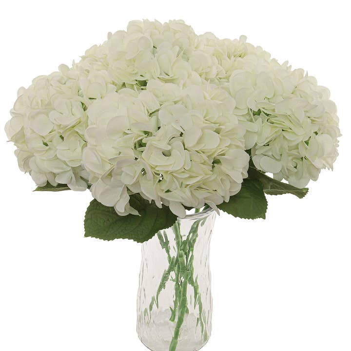 Larksilk - Wholesale Artificial Flowers - 18" Cream Hydrangea -Realistic Faux Flower For Elegant Decor5