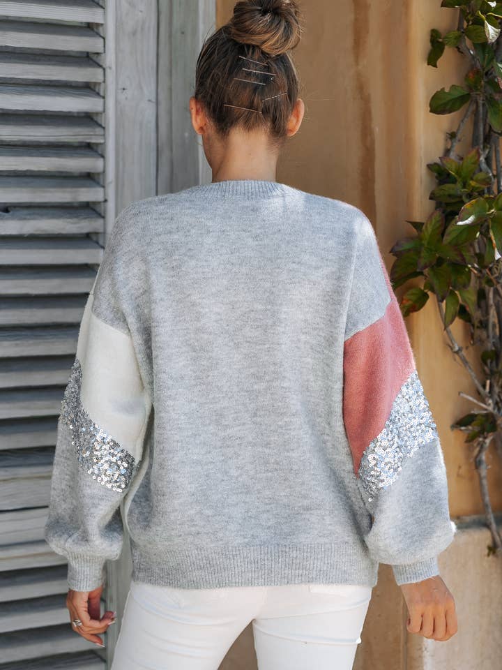 Marsala Twilight Curve Pullover Sweater for wholesale on Faire6