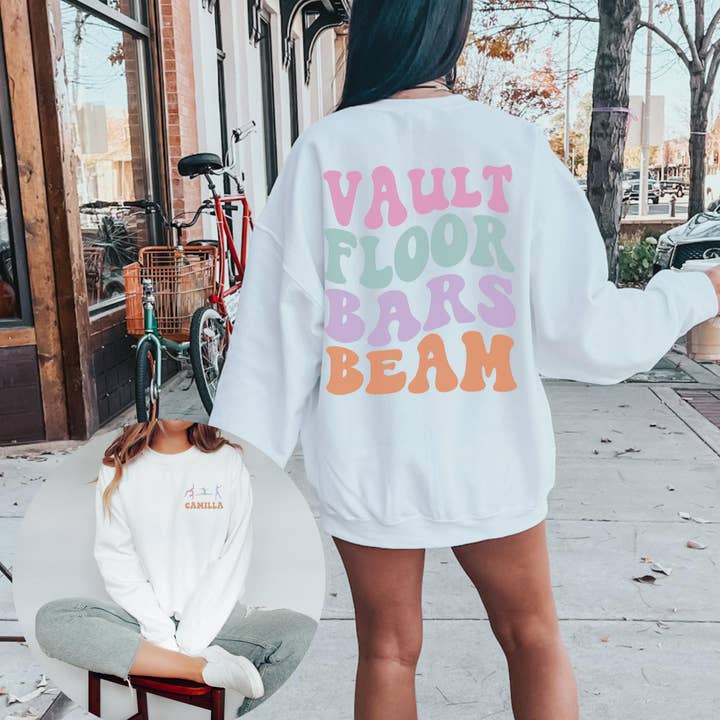 Personalized Gymnast Sweatshirt with Custom Name & Event for wholesale by TheKingShirt