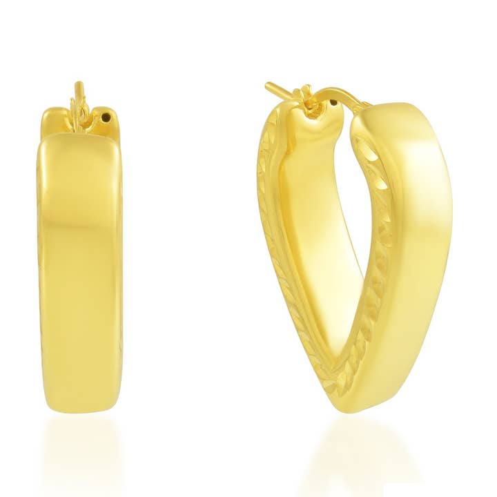 Huggies de Luminância Folha (Gold Vermeil) por atacado de Arvino