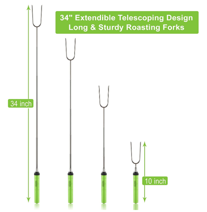 VIGOR - Wholesale Outdoor Grill Tools - Marshmallow Roasting Sticks Smores Kit for Fire Pit Long3