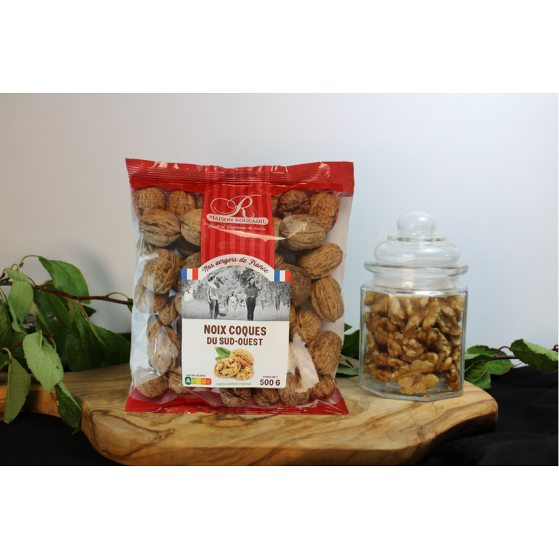 Maison Roucadil - Venta al por mayor Frutos secos - Nueces con Cáscara - Origen Francia - Bolsa 500G1