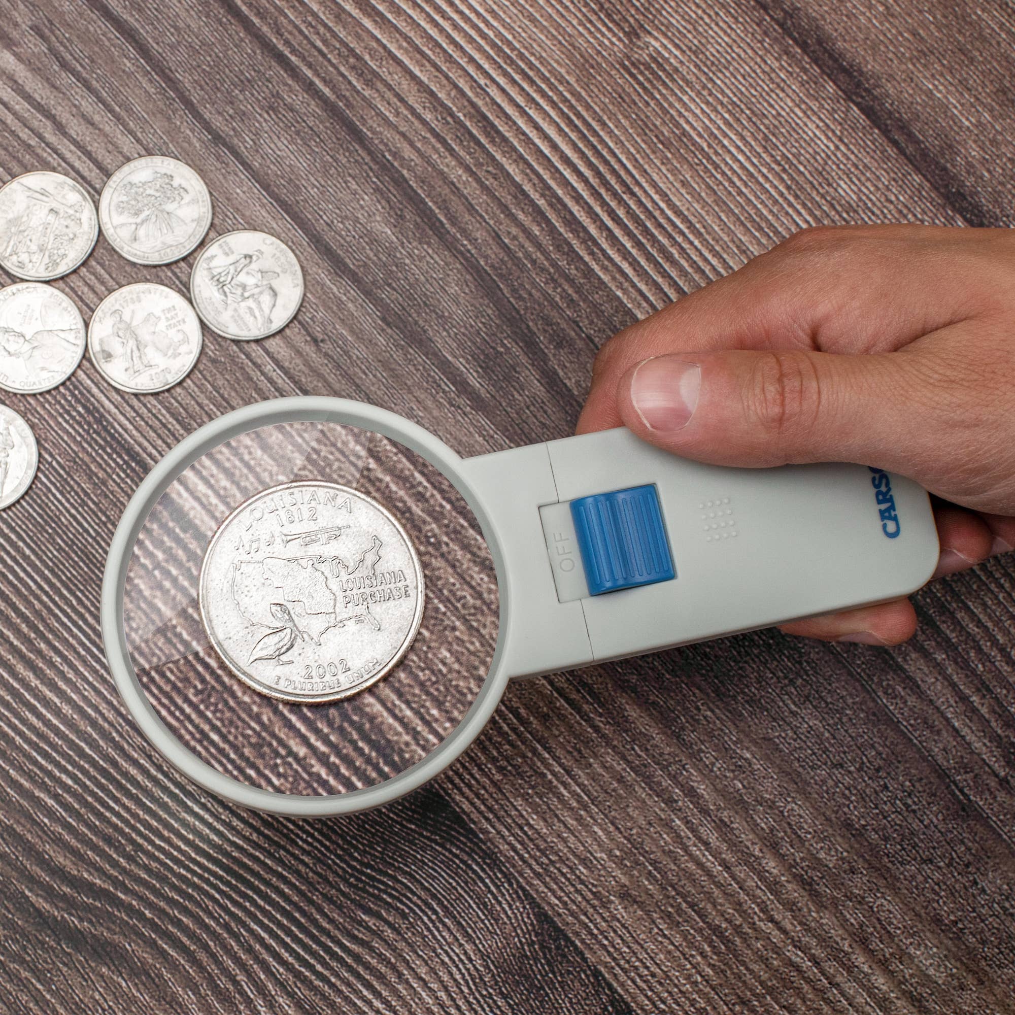 Carson - Wholesale Magnifying Glass - Portable Lighted 4x Magnifying Glass for Hobby and Reading0