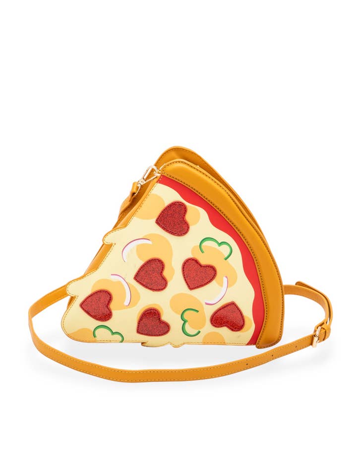 Iconic Pizza Slice Novelty Crossbody Bag for wholesale by Artini Accessories