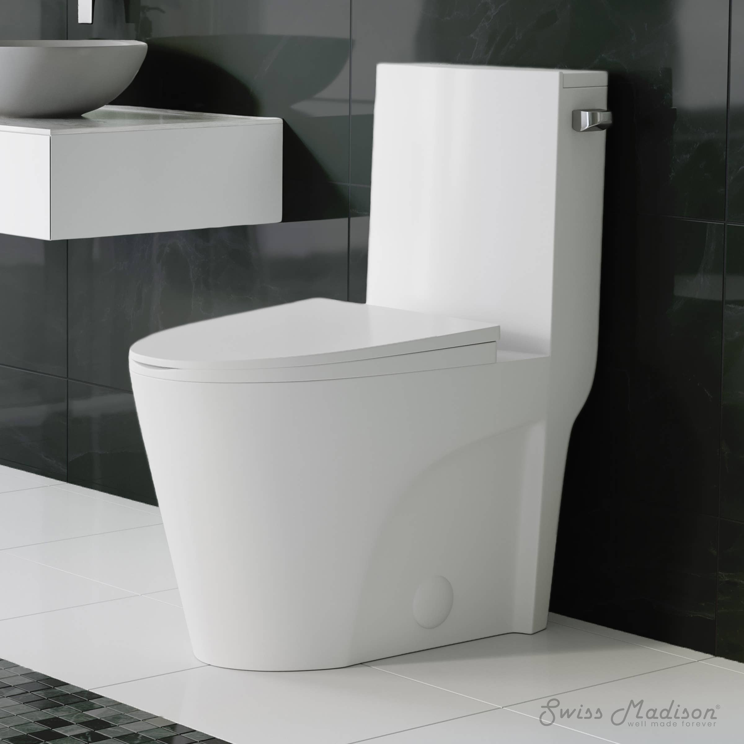 Swiss Madison - Wholesale  - St. Tropez 1-Piece 10" Rough-in Elongated Toilet White1
