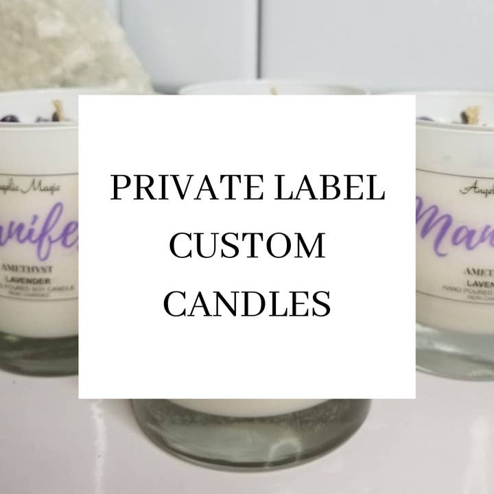 Private Label Crystal Custom Jars 11oz with Lids for wholesale by Angelic Magic