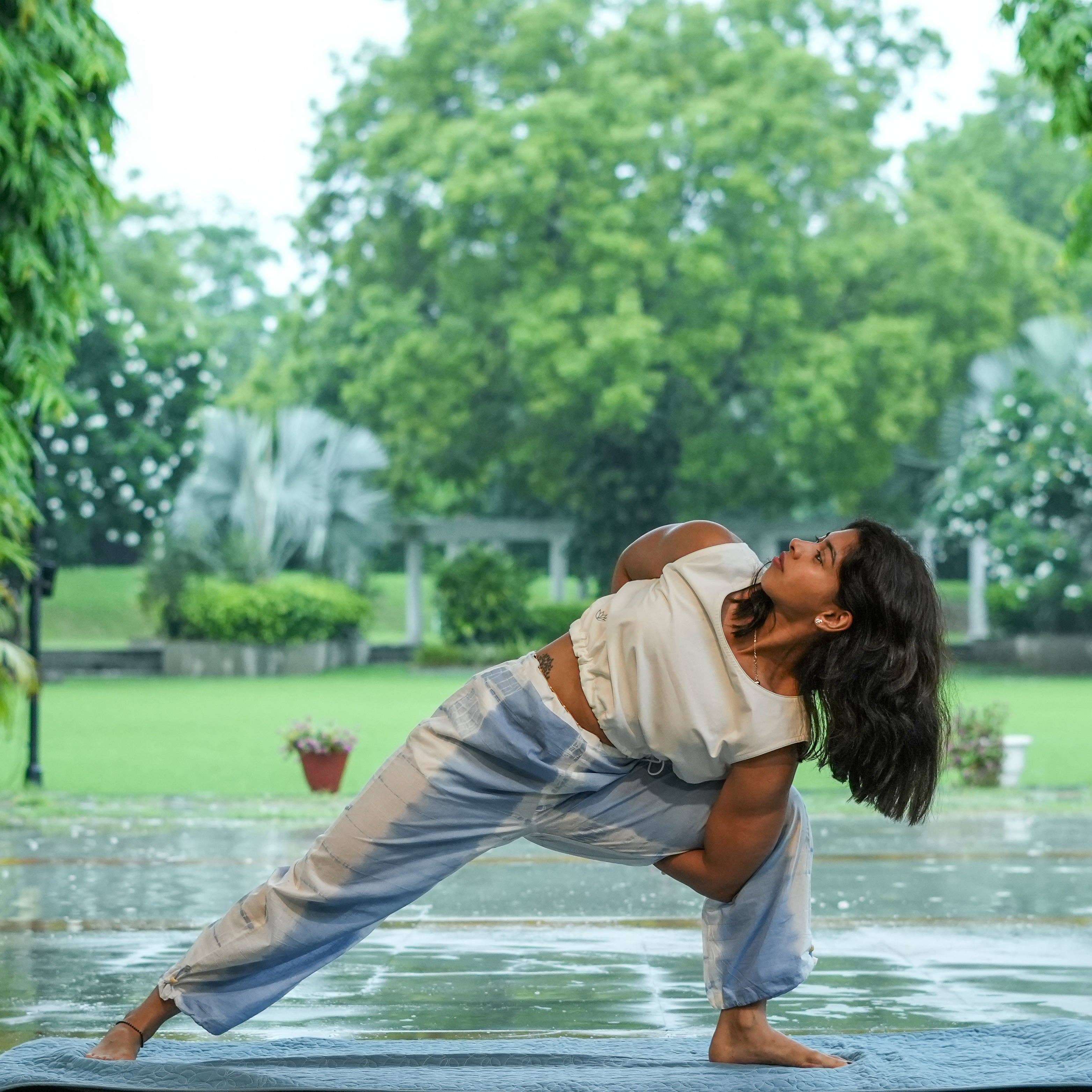 AKISO - Wholesale Pants - Women's - Womens Yoga Pant Tie and Dye Blue Ananda7