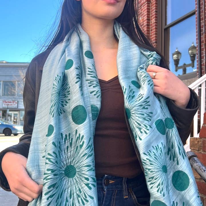 Wooven - Wholesale Scarf - Women's - Screen Printed Silk Blend Scarves in 13 colors and patterns, hand printed in Vietnam25