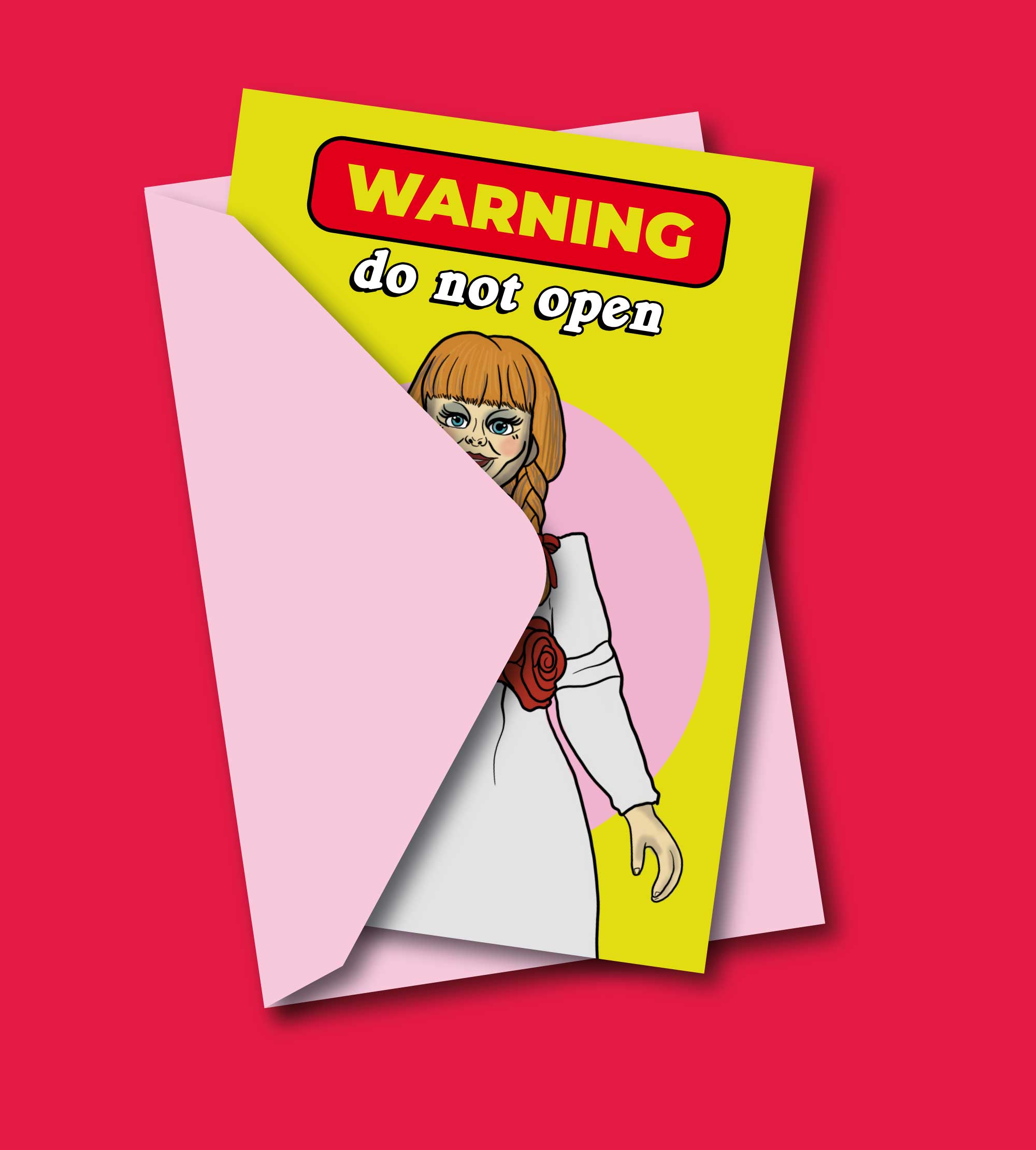 Studio Soph (We Pay Your Import Fees - We Ship DDP) – wholesale Halloween-kort – Skrämmande skräckdocka Halloween hälsningskort2