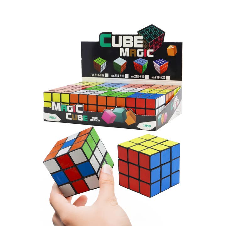 Assorted 3 X 3 Classic Black Magic Puzzle Rubik's Cube - 12 Pcs for wholesale on Faire