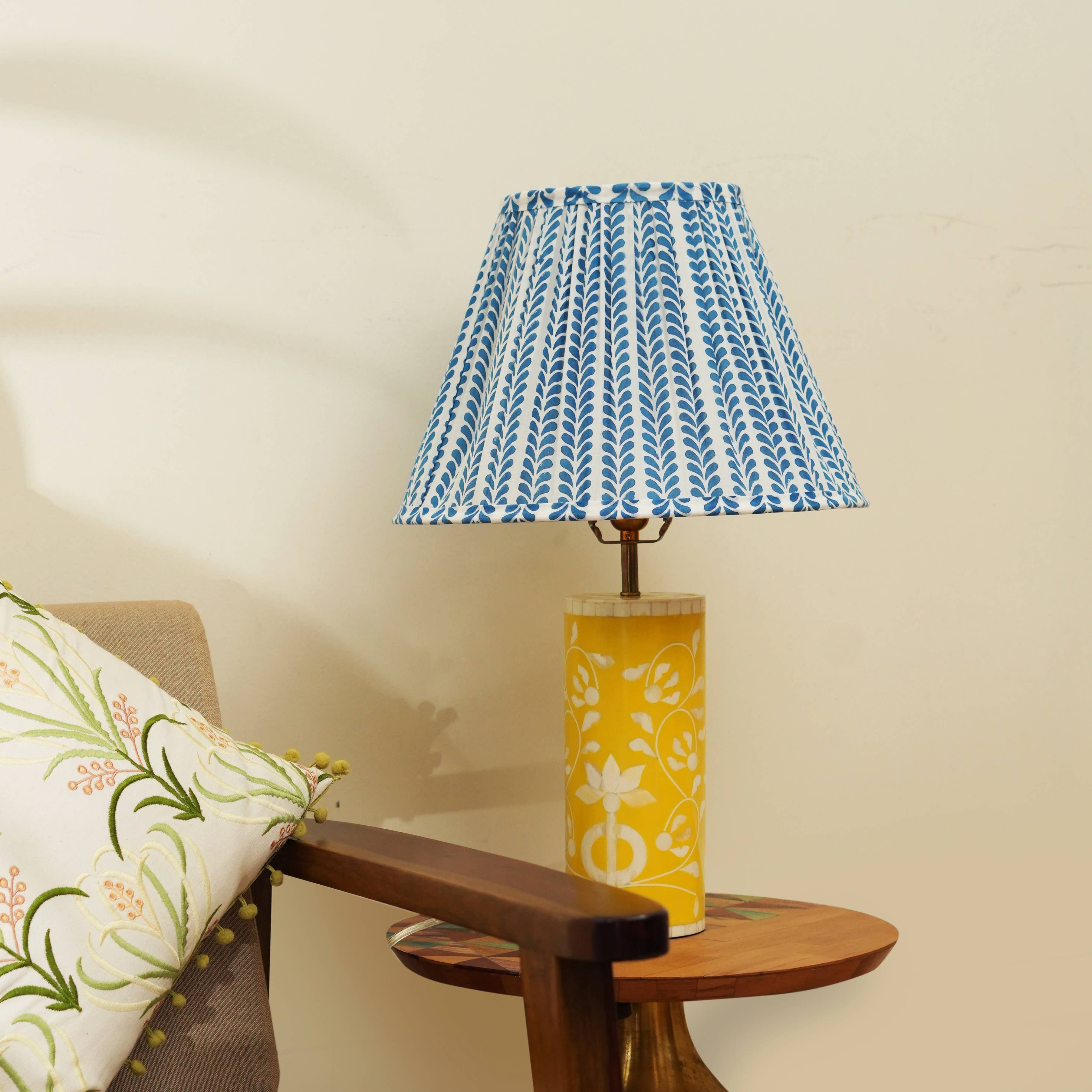 Mela Artisans - Wholesale Lamp Shade - Flourish Handblocked Lampshade3