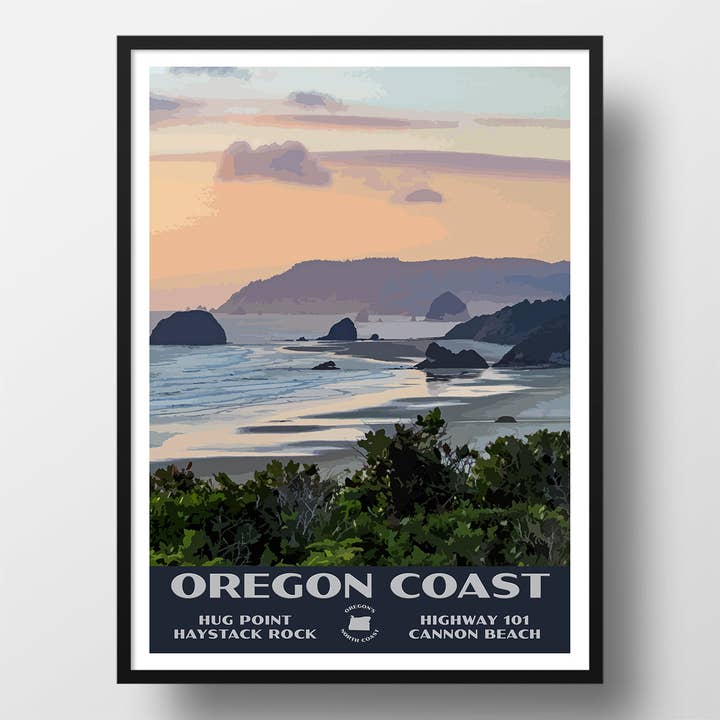 Just Go Travel Studios - Wholesale Poster - Oregon Coast Poster-WPA (North Coast) - WS