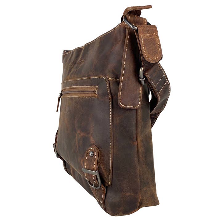 Arrigo – Großhandel Schultertasche – Unisex – Arrigo Unisex-Schultertasche aus Büffelleder, 3 Farben8