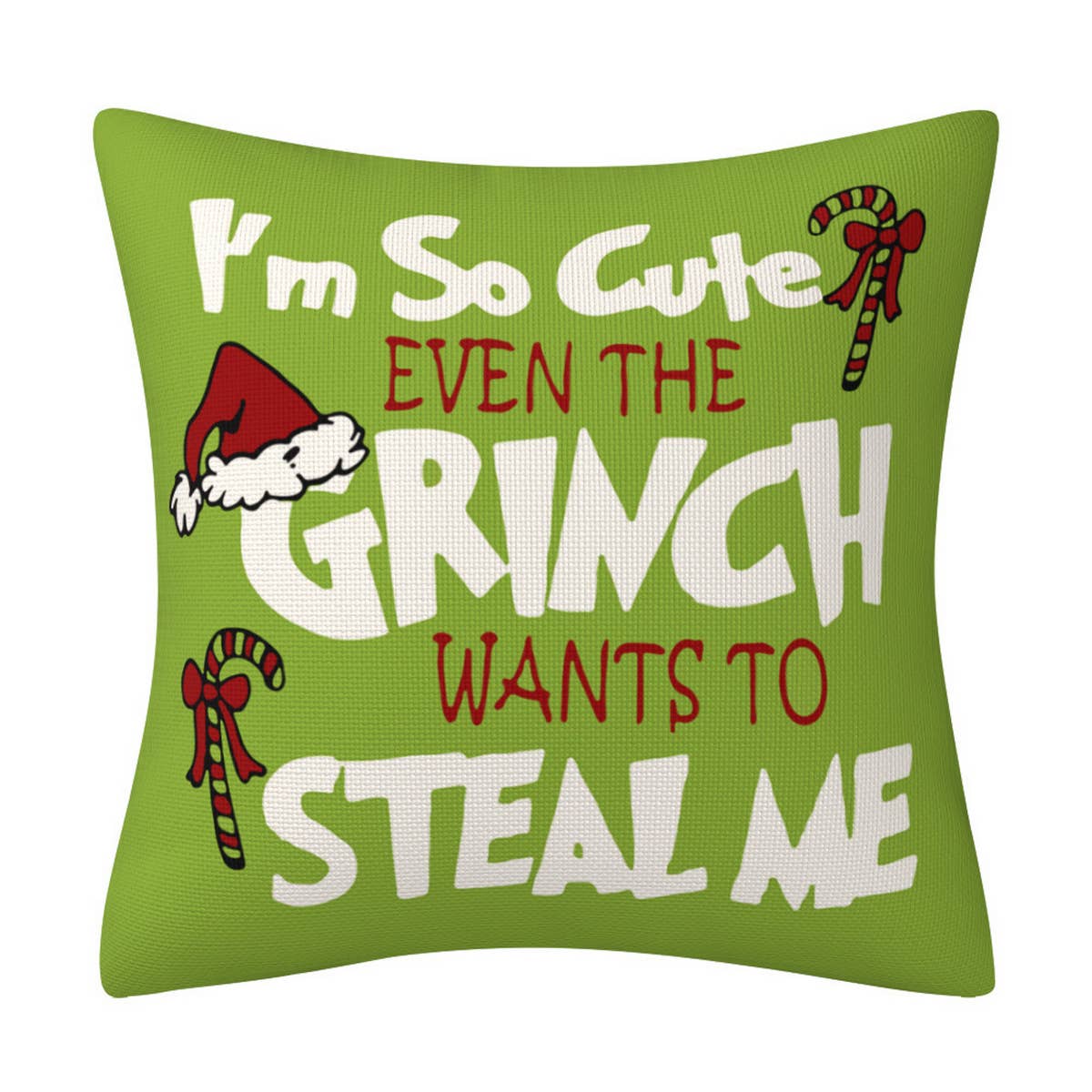 ACCITY - Wholesale Throw Pillow Cover - GRINCH CARTOON PRINT CHRISTMAS PILLOWCASE_CWMM13891