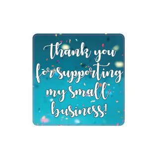 Klistermärken ”Tack för att du stöder mitt företag” Confetti (60) för wholesale av KL Design Works