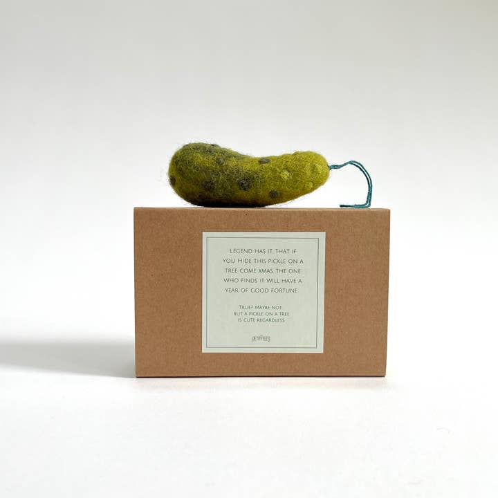 PetitFelts - Wholesale Ornament - Felted Wool Pickle Ornament2