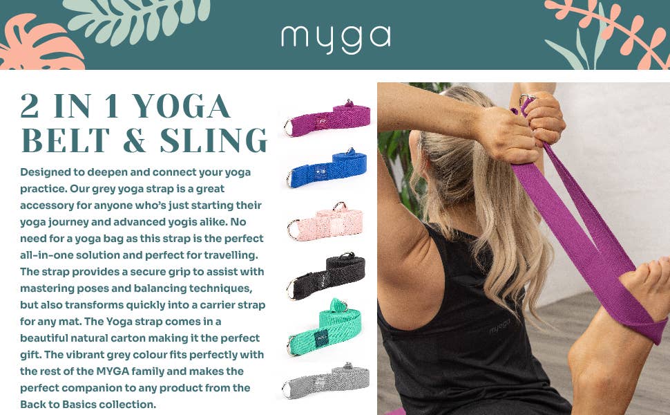 Myga - Wholesale Yoga Strap/Band - 2 in 1 Yoga Belt & Slings2
