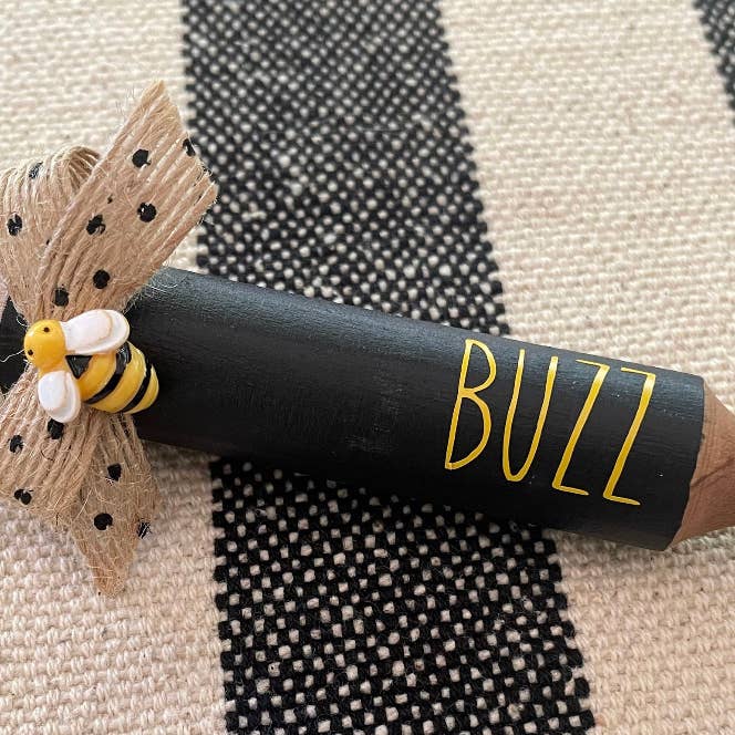 AH Designs 15 - Wholesale Decorative Tabletop Object - 7” Honey Bee 🐝 Farmhouse Tier tray decor mini rolling pin