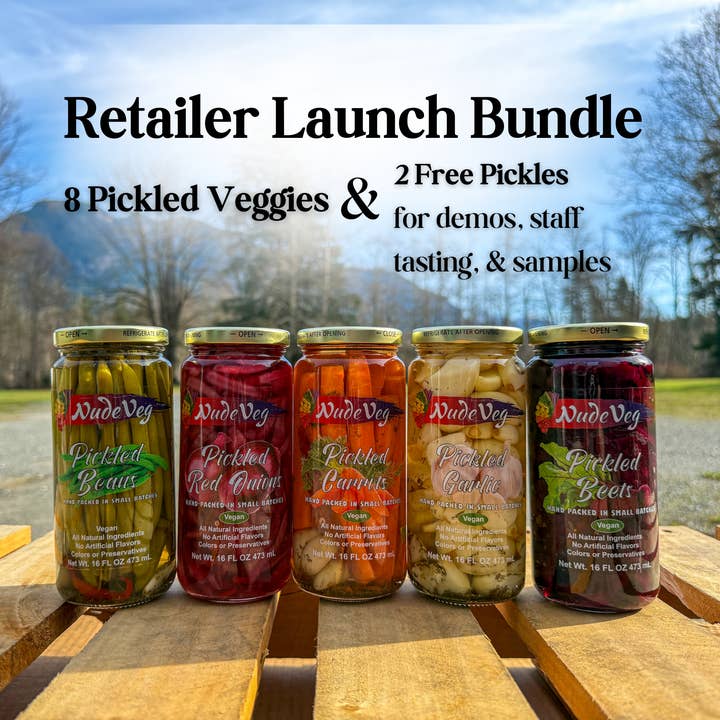 Pickled Vegetables Launch Bundle - 8 Jars + 2 Bonus Pickles for wholesale by Ayurveg | NudeVeg Pickles