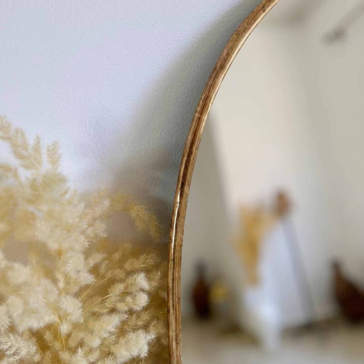 Palmeraies - Wholesale Wall Mirror - Antique Brass Asymmetrical Mirror - Irregular Brass Wall Mirror1