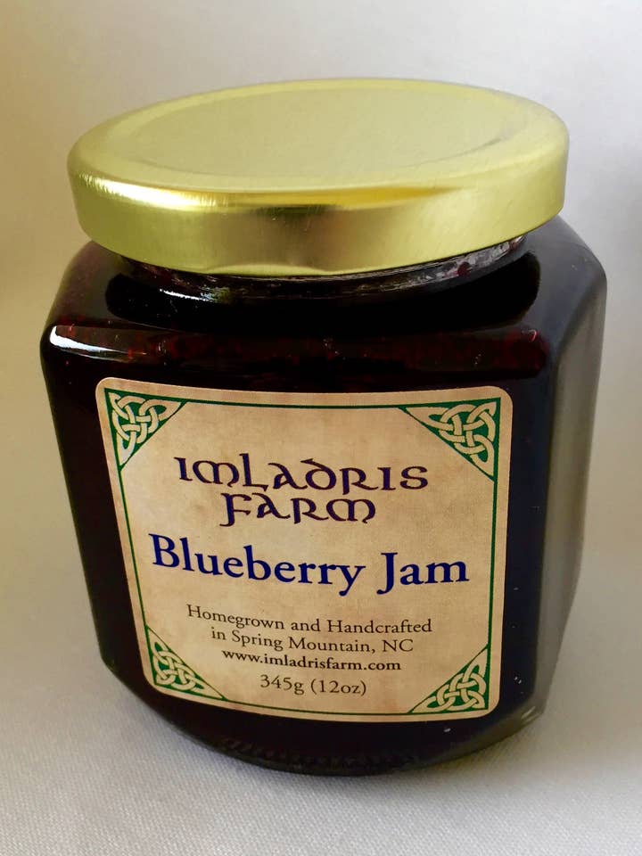 12 oz Blueberry Jam for wholesale by Imladris Farm