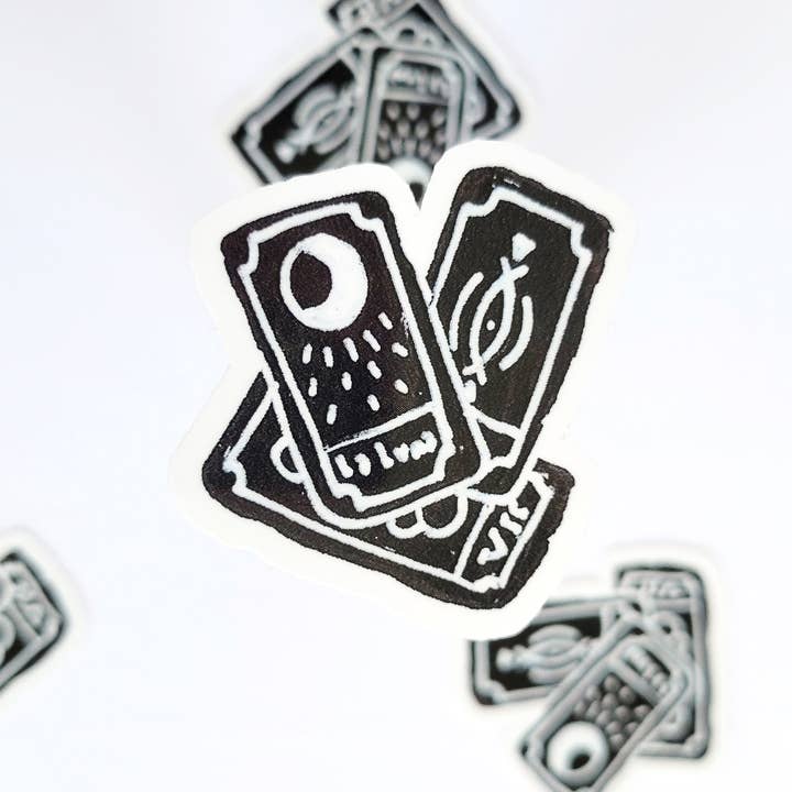 Tarotkort Vinyl Sticker for engroshandel hos Lucky Dog Design Co.