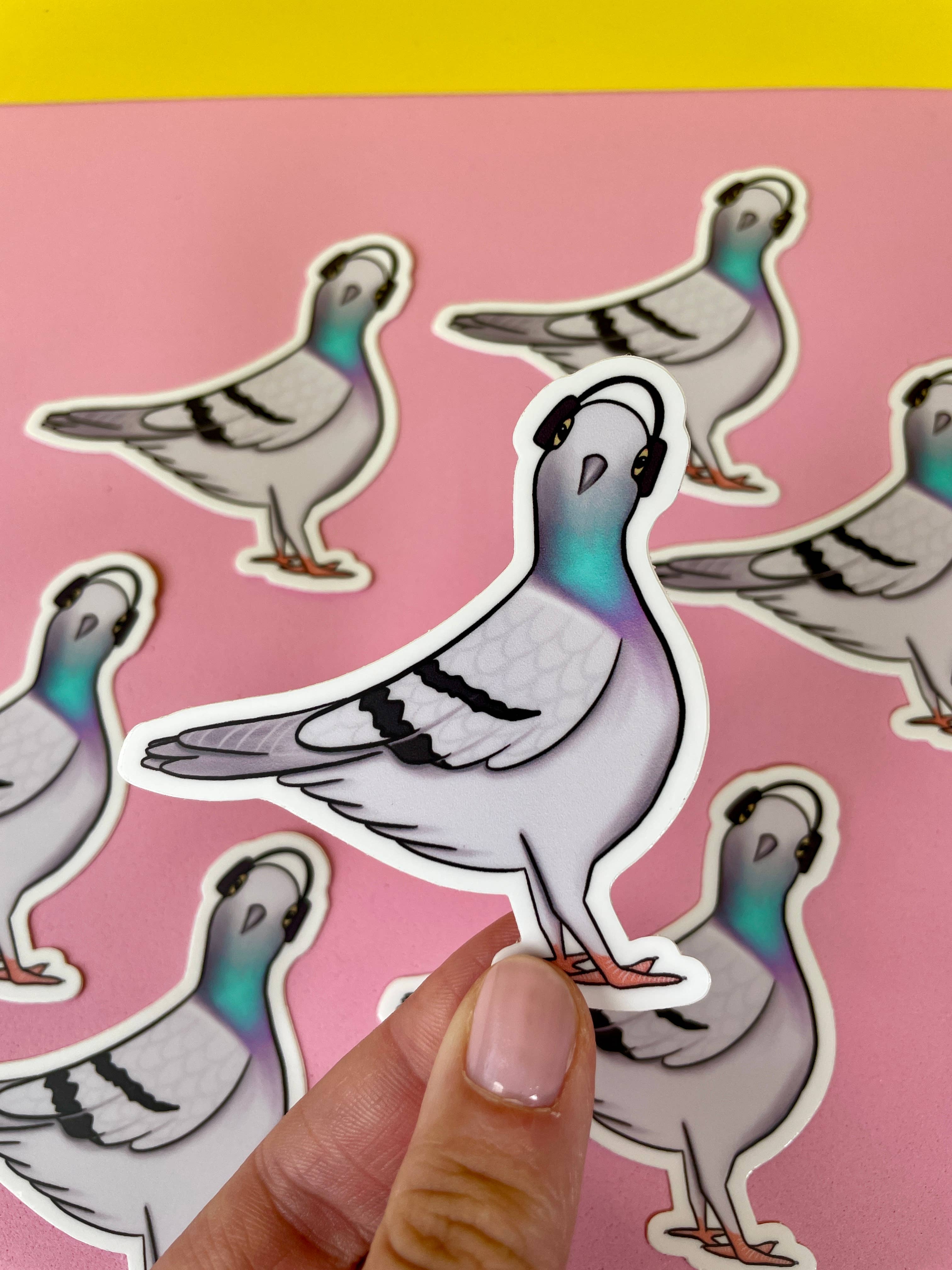 quirky burp illustrations - Wholesale Sticker - NYC Pigeon Waterproof Vinyl Sticker3