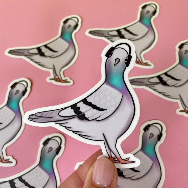 quirky burp illustrations - Wholesale Sticker - NYC Pigeon Waterproof Vinyl Sticker3