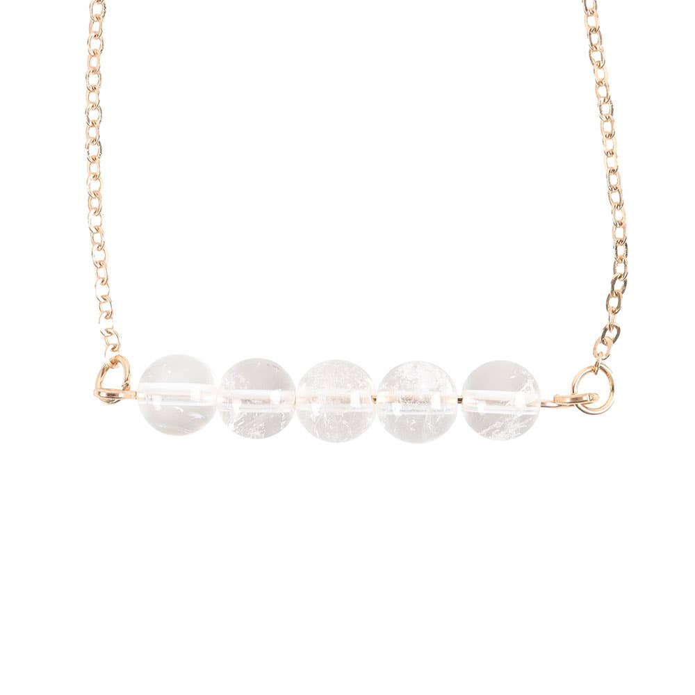 Something Different Wholesale - Wholesale Beaded Bracelet - Clear Quartz Crystal Beaded Chain Bracelet3