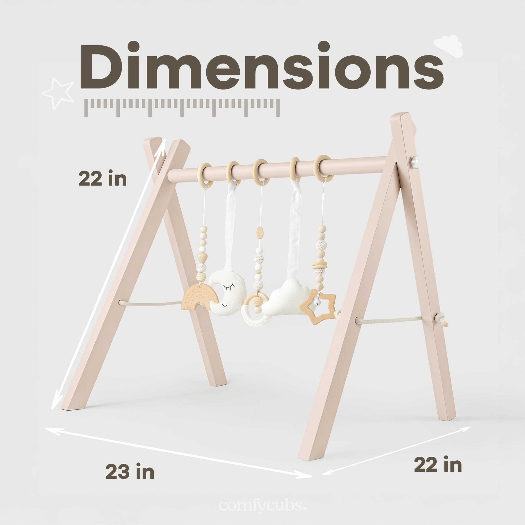Comfy Cubs – wholesale Activity gym – Kids & baby – Wooden Baby Play Gym, Baby Activity Gym by Comfy Cubs15