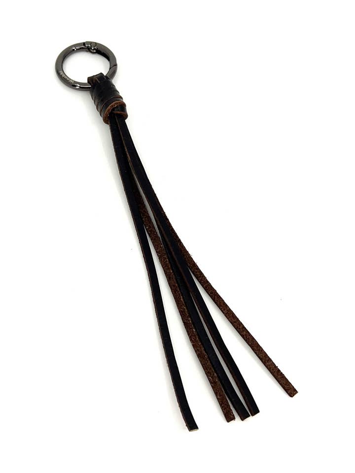 Minimal Tassel Charm in Cowhide for wholesale by Woobbi