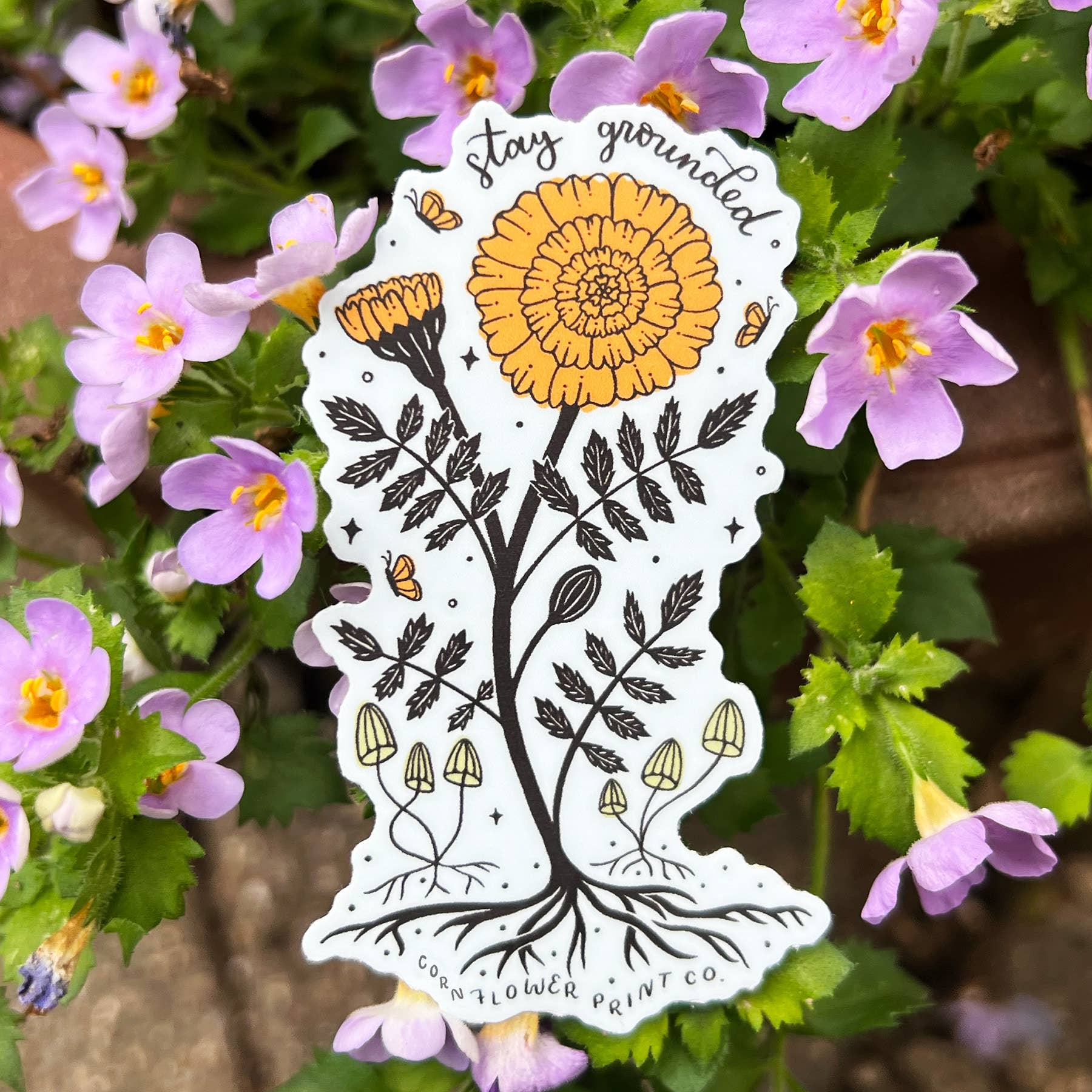 Cornflower Print Co. - Wholesale Sticker - Vinyl Sticker | October Birth Flower | Marigold1