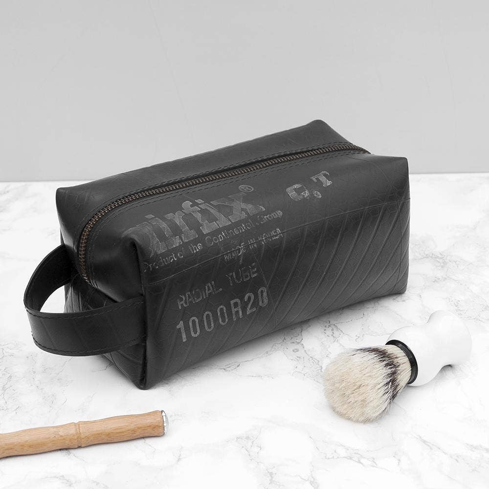 Jungley - Venta al por mayor Neceser - Hombre - Bolsa de aseo impermeable hecha con neumáticos reciclados de camión2