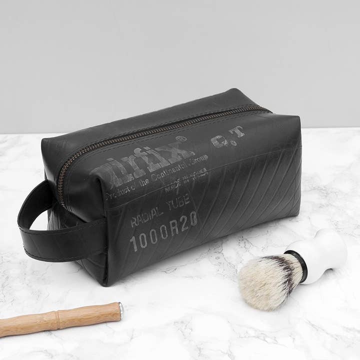 Jungley - Venta al por mayor Neceser - Hombre - Bolsa de aseo impermeable hecha con neumáticos reciclados de camión2