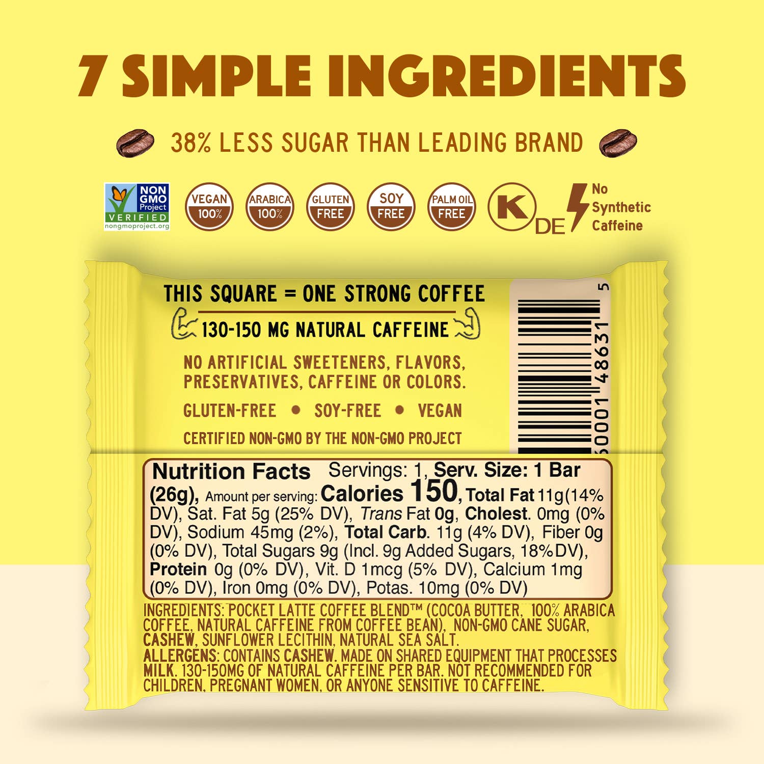 Pocket's Chocolates (Formerly Pocket Latte) - Wholesale Chocolate Bar - Dark Roast - Coffee Chocolate Bar4