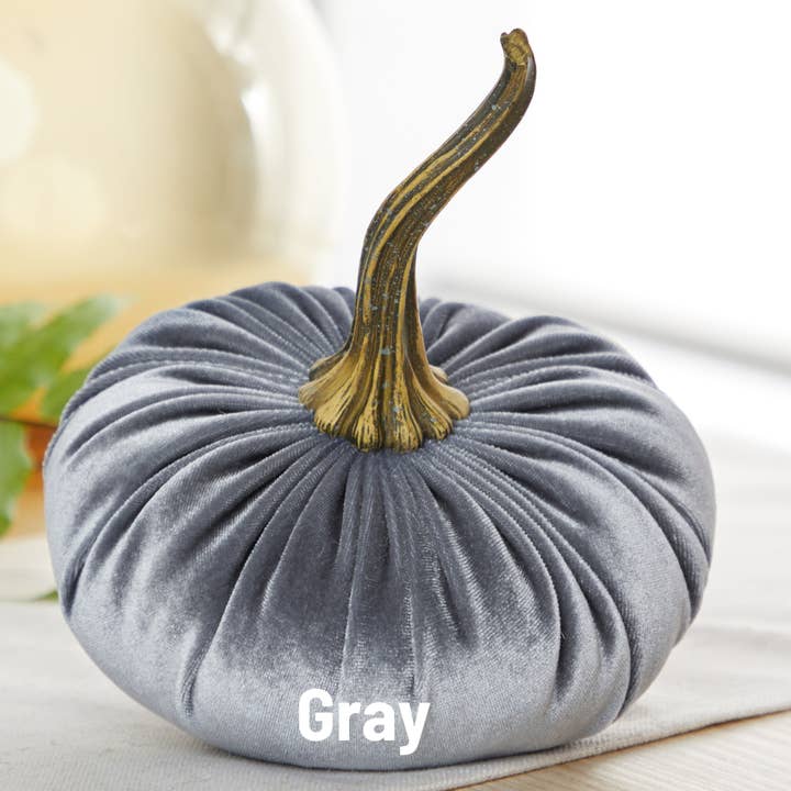 Your Heart's Content - Wholesale Decorative Tabletop Object - Pumpkin Large Velvet, Fall Mantel Decor, Halloween Table37