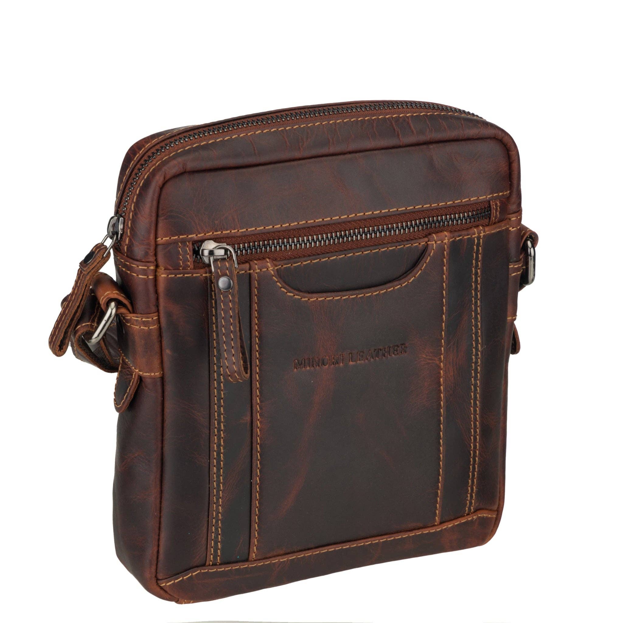 Minori Leather - Wholesale Messenger Bag - Unisex - Asheville Leather Messenger Bag – Unisex – Chestnut3