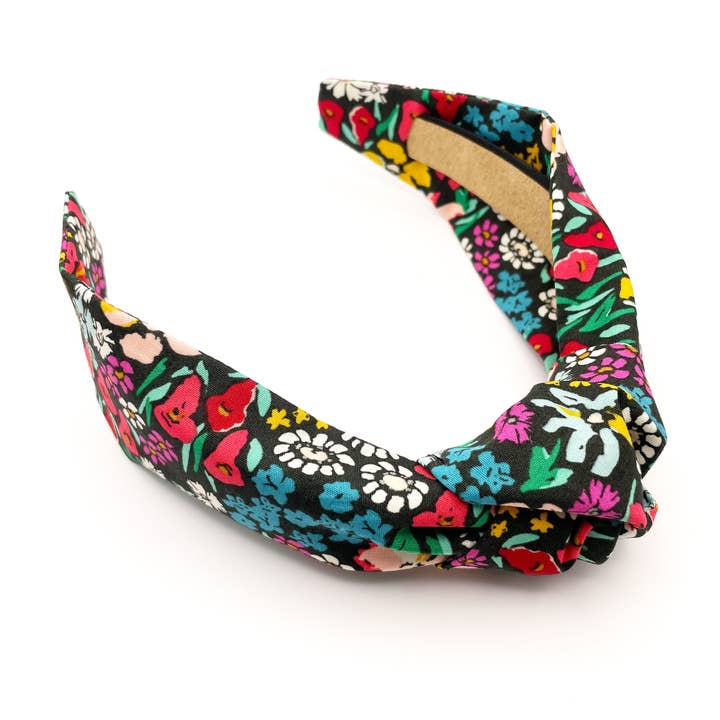 Black Floral Knotted Headbands, Womens Headbands for wholesale by ELSE